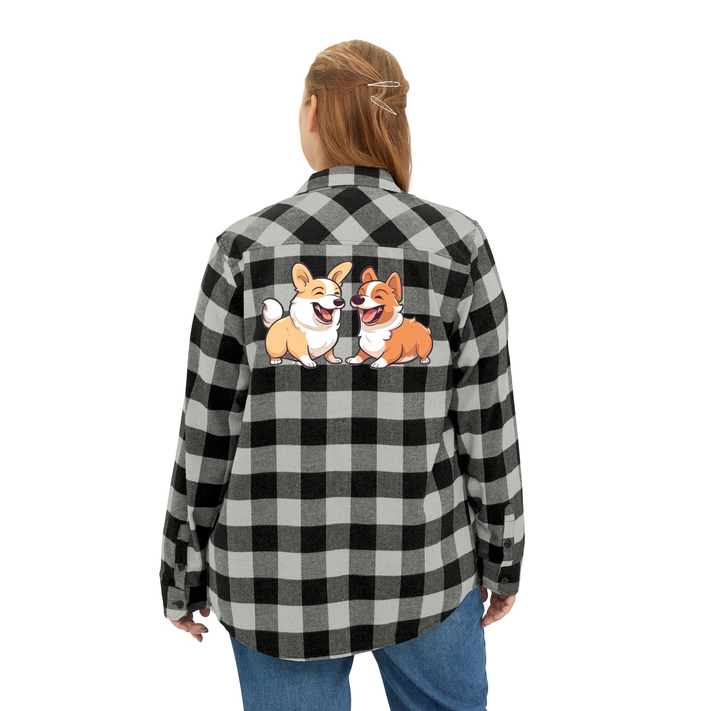 Corgi Couple - Flannel Shirt