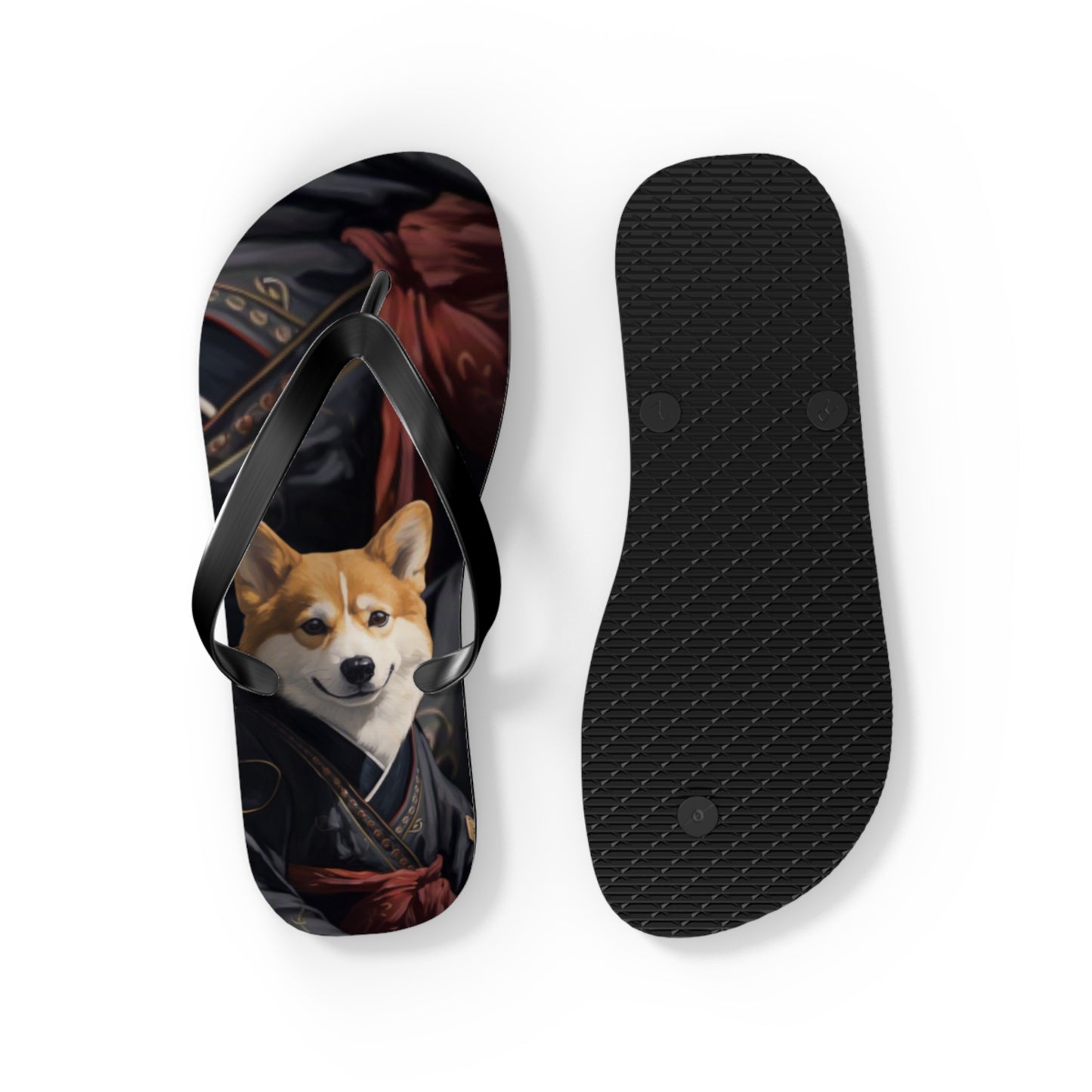 Ninja Corgi Flip-Flops
