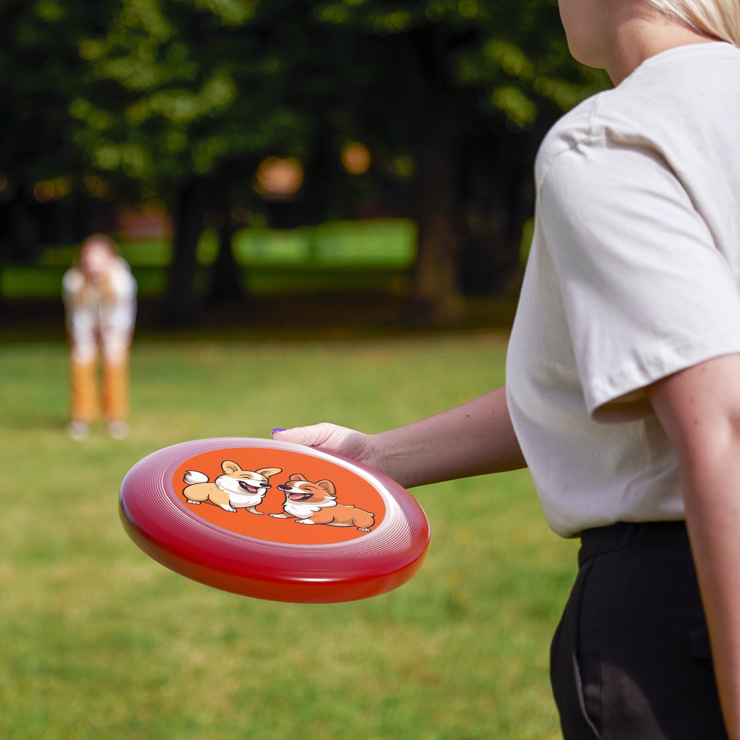 Corgi Couple - Wham-O Frisbee