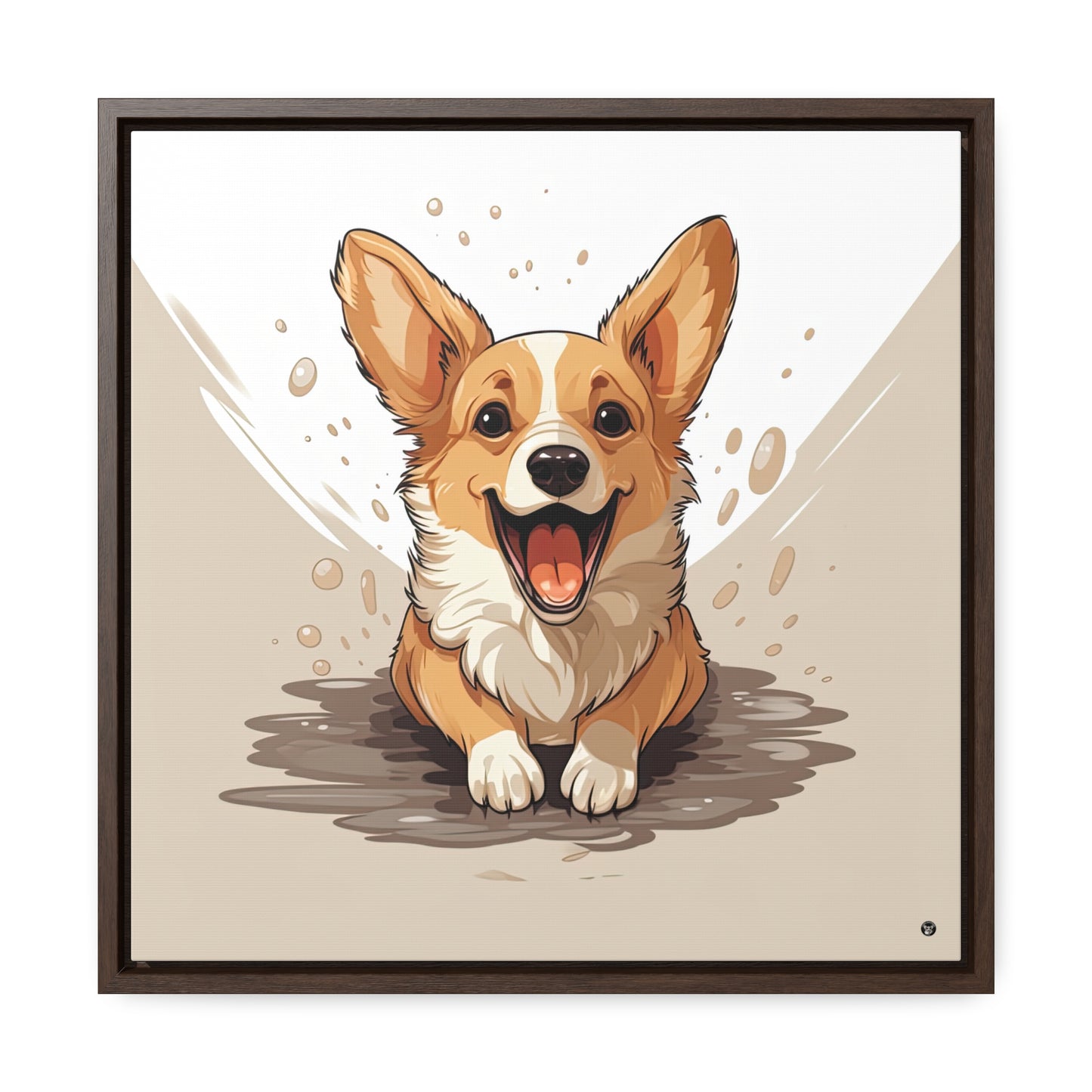Corgi Cuteness - Framed on Canvas