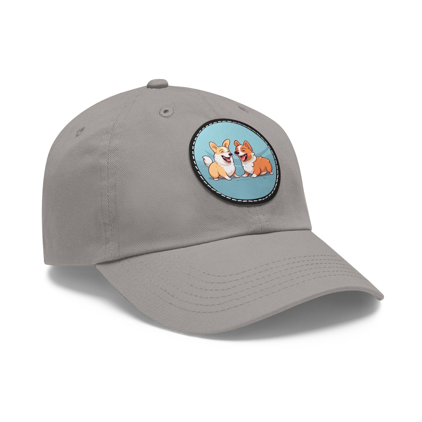 Corgi Couple - Cap with Leather Patch