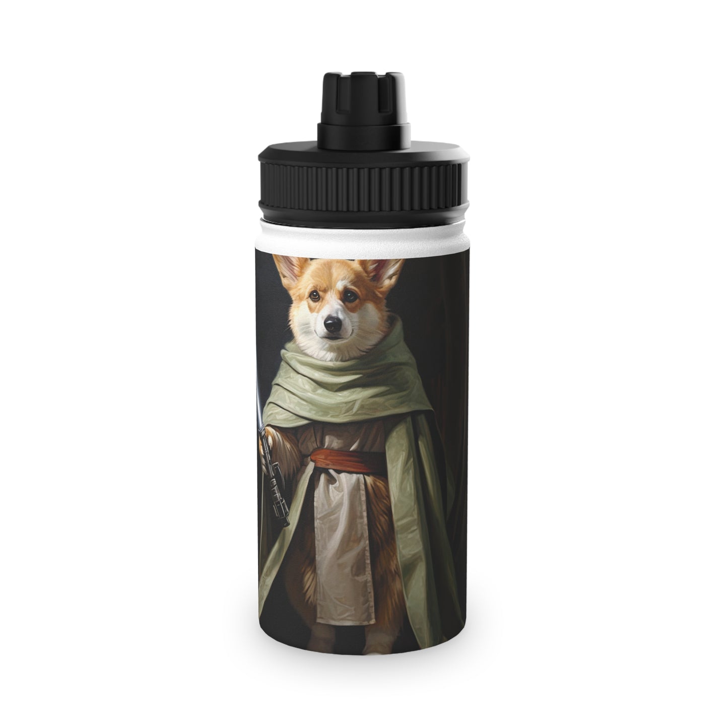 Jedi Corgi - Water Bottle with Sport Lid