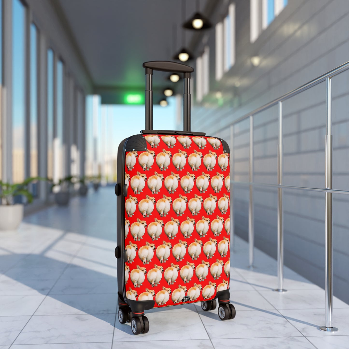 Baby Got Back Mid-Wiggle Corgi Butt Suitcases — Fun Red Corgi Luggage
