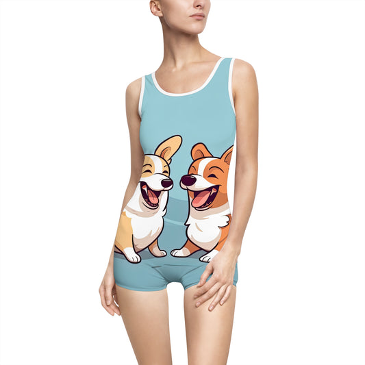 Corgi Couple Vintage One-Piece