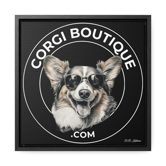 Corgi Boutique - Framed on Canvas