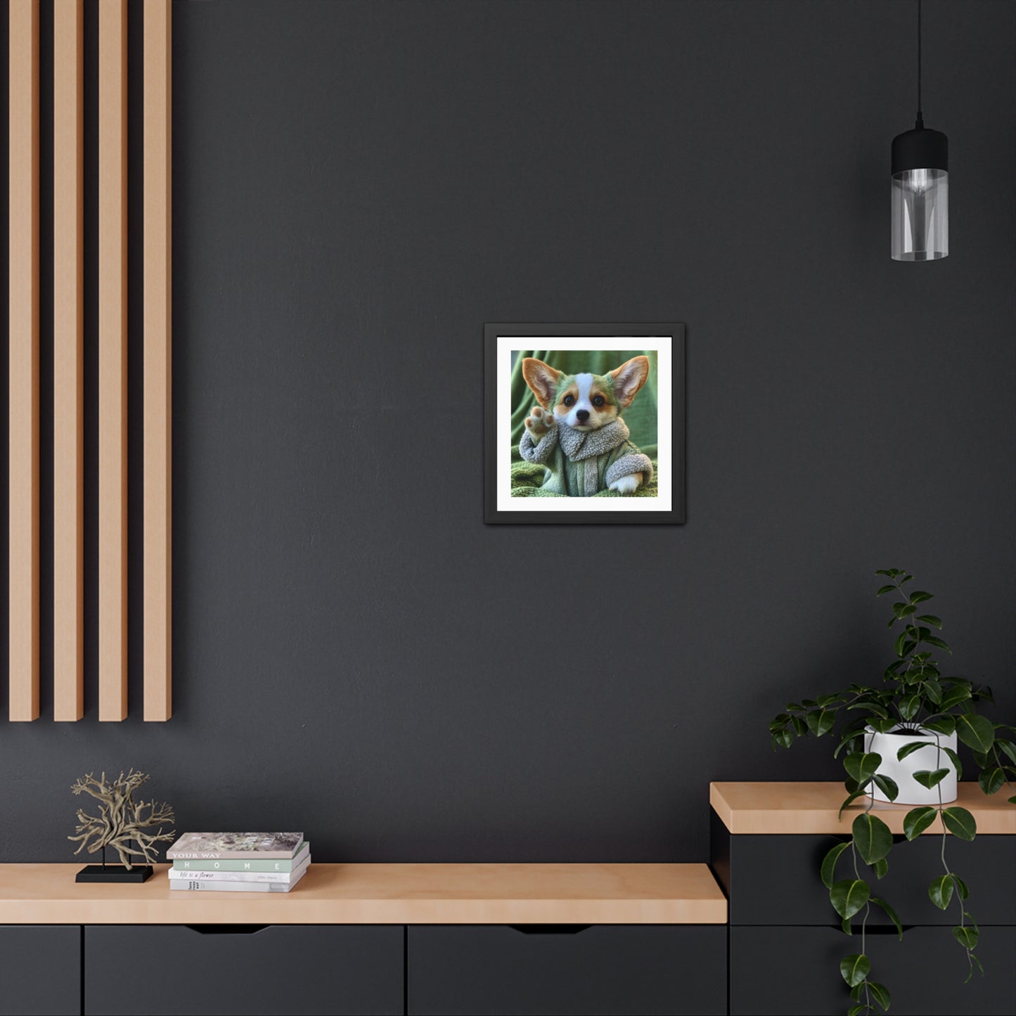 Grogu the Corgi Framed Print