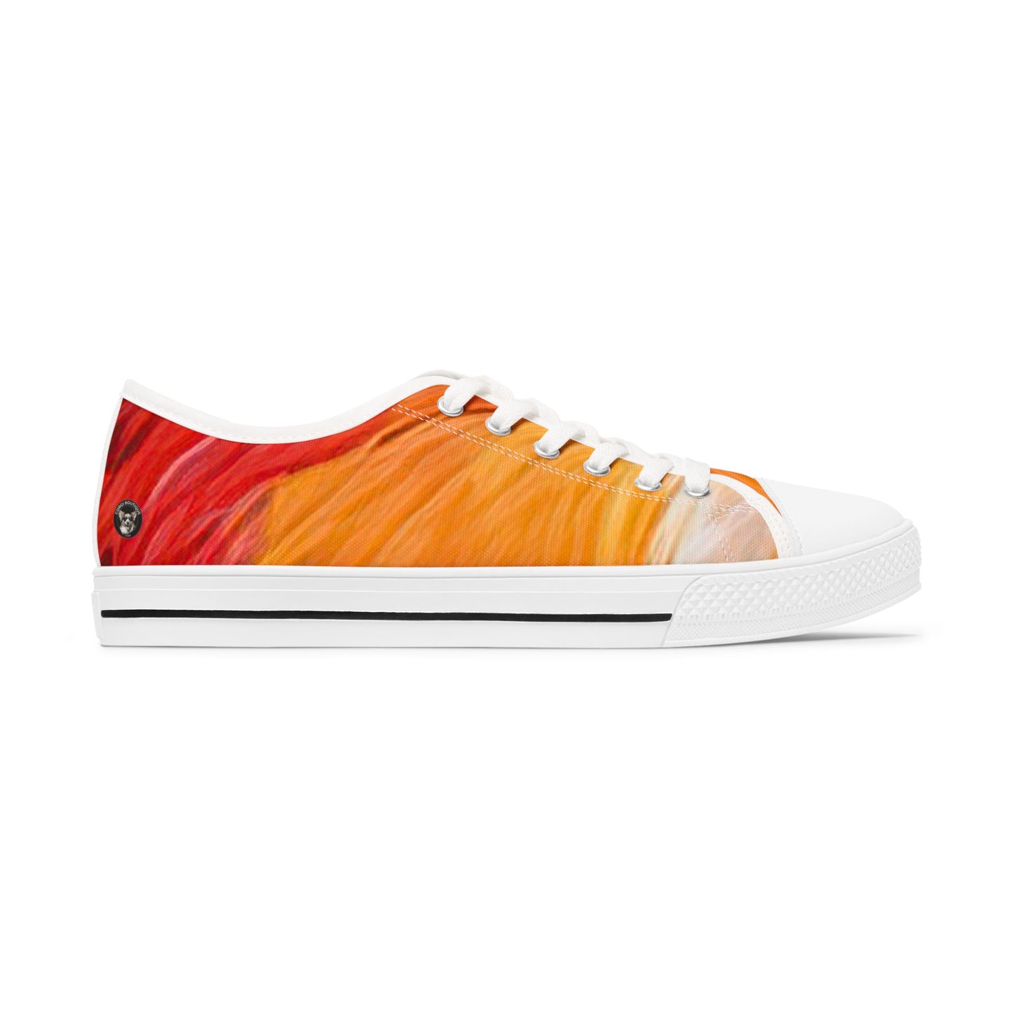 Peekaboo Corgi Vibrant Artistic Women's Low Top Casual Canvas Sneakers