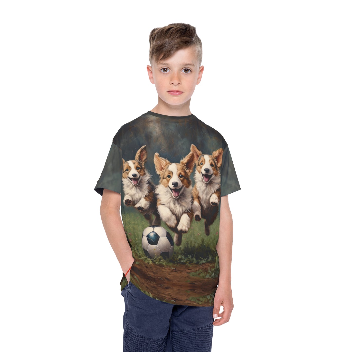 Corgi Pitch Kid's Sports Tee