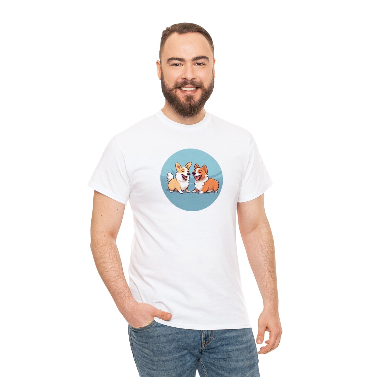 Corgi Couple - Unisex Heavy Cotton Tee