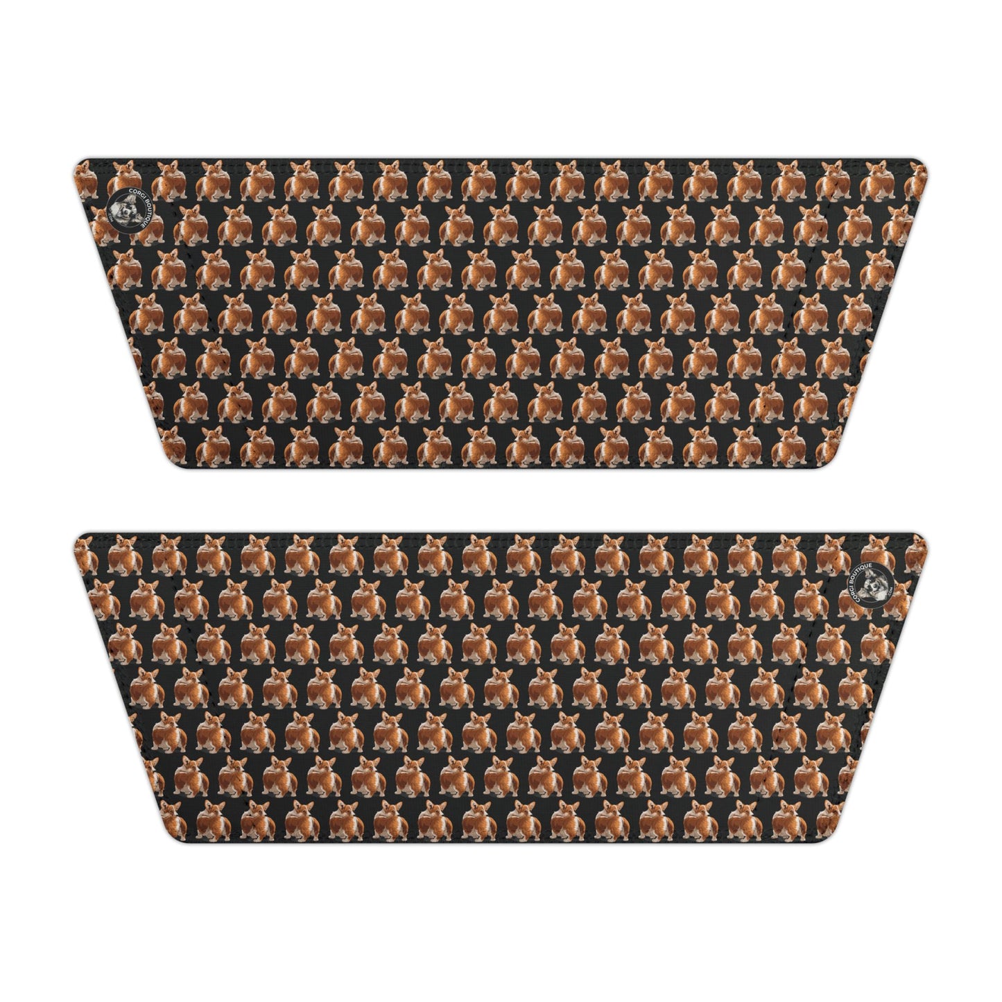 Corgi Contempt Mosaic Pattern Men's Black Slide Sandals - Casual Pool & Beach Slides