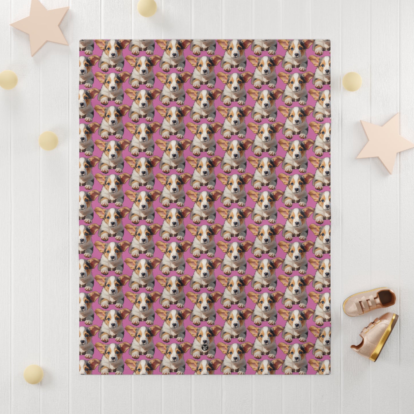 Puppy Portrait Mosaic - Baby Blanket