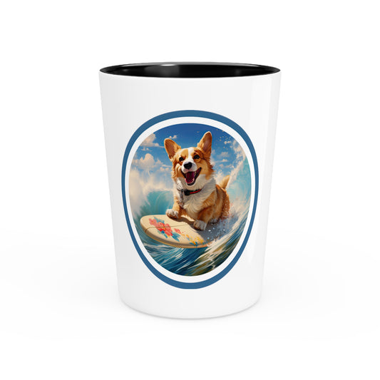 Cowabunga Corgi - Espresso/Shot Glass