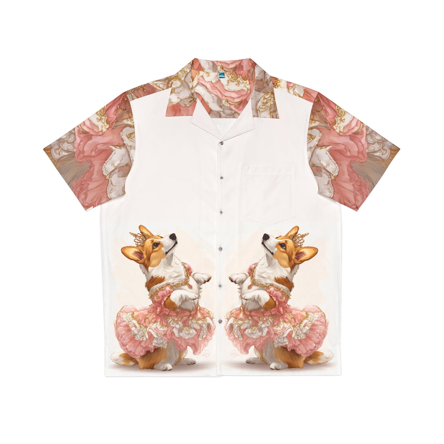 Princess Corgi Hawaiian Shirt
