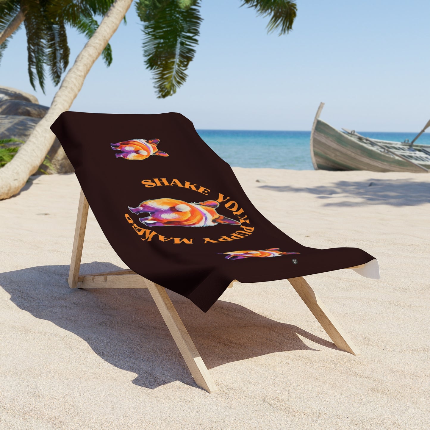Shake Your Puppy Maker Beach Towel