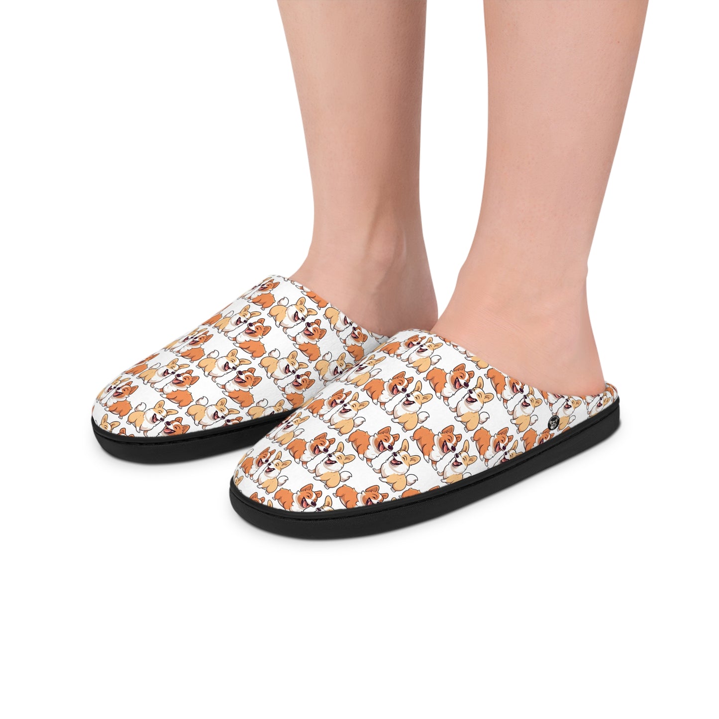 Corgi Couple Mosaic - Women's Slippers
