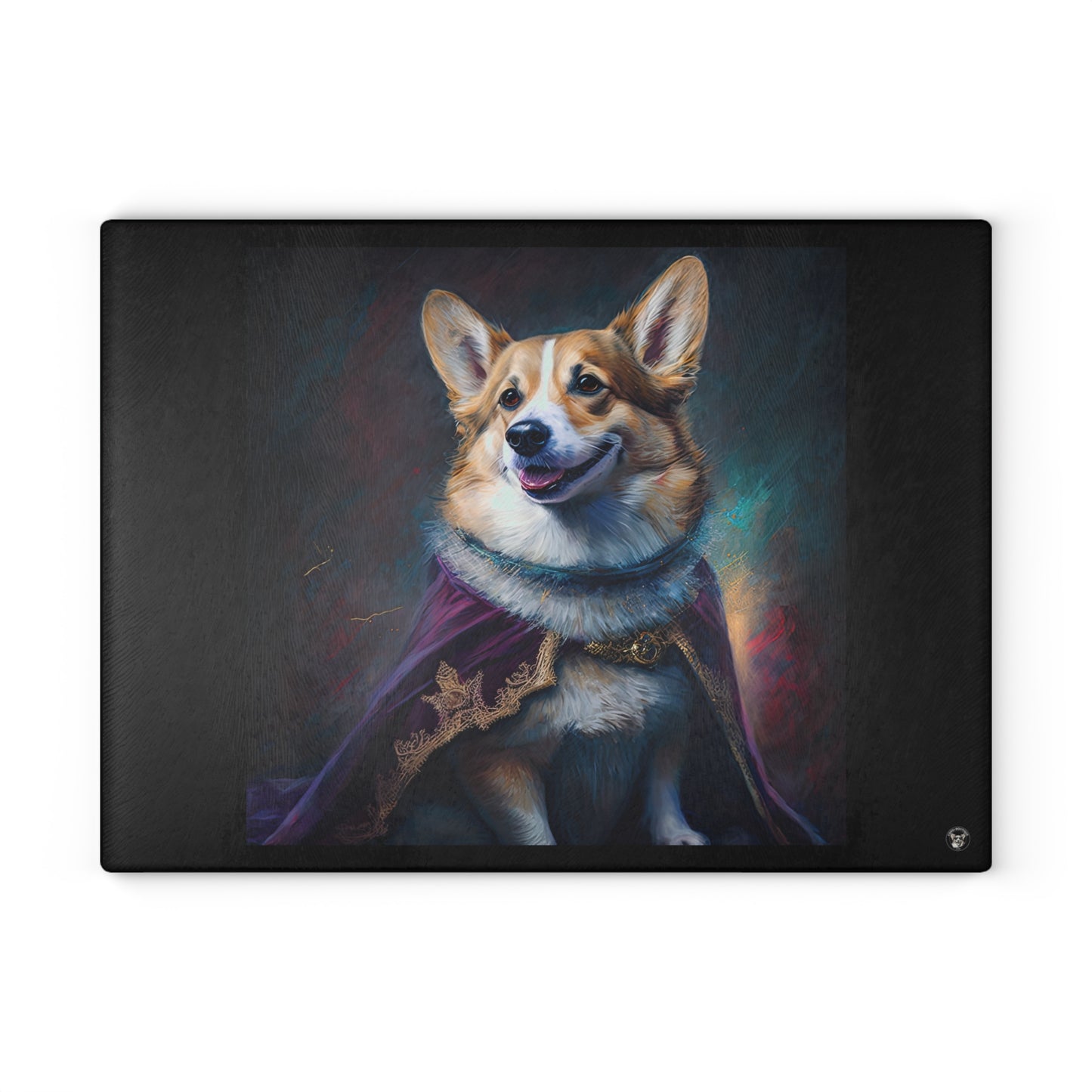 Corgi Royalty - Glass Cutting Board