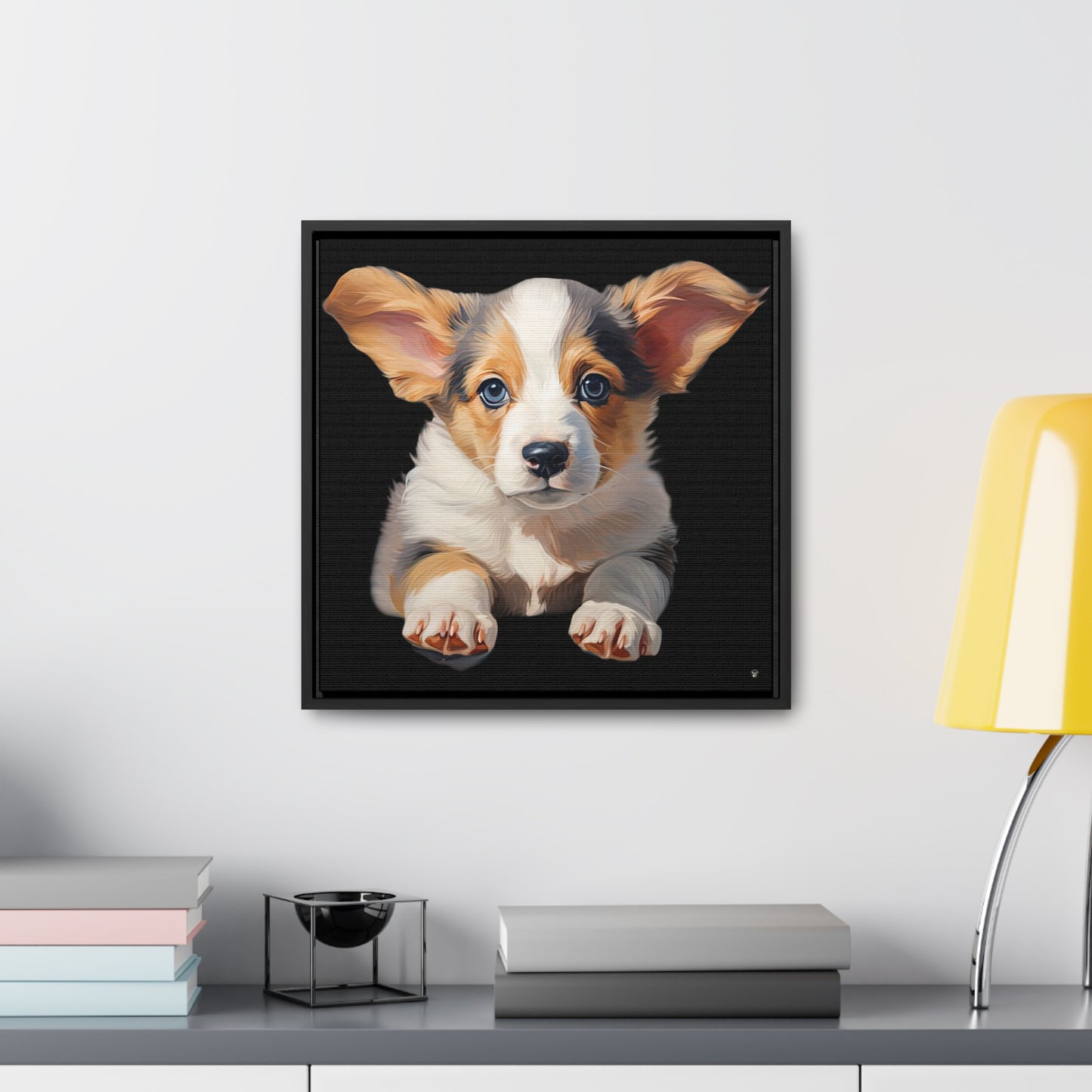 Puppy Portrait - Framed on Canvas