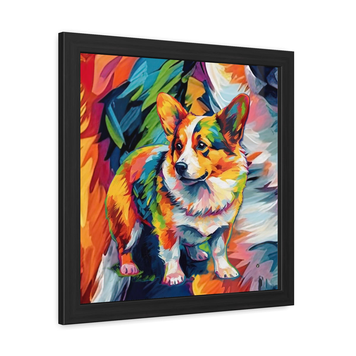 Scouter Corgi Watercolor Framed Print
