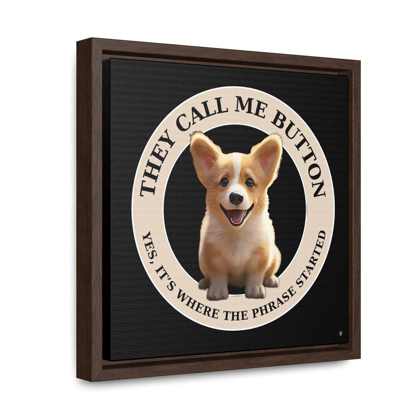 Cute as a Button - Framed on Canvas