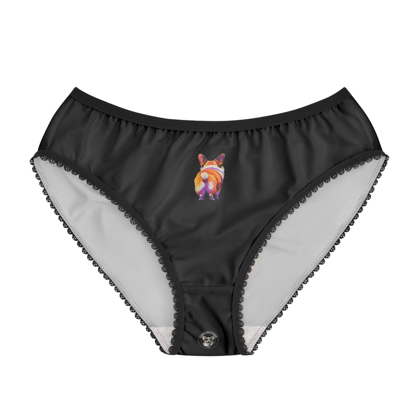 Corgi Butt Panties in Black