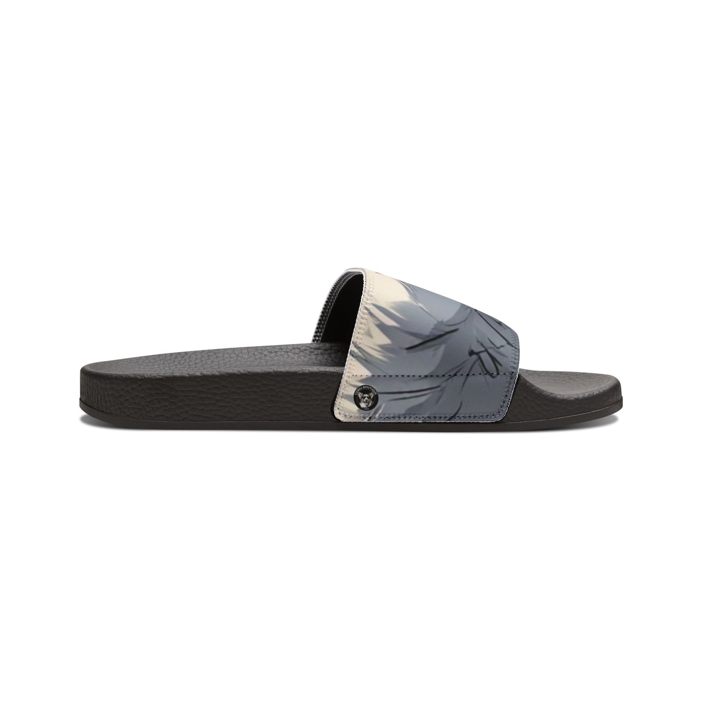 Boss Dog Corgi Artistic Portrait Men's Slide Sandals - Casual Pool & Beach Slides