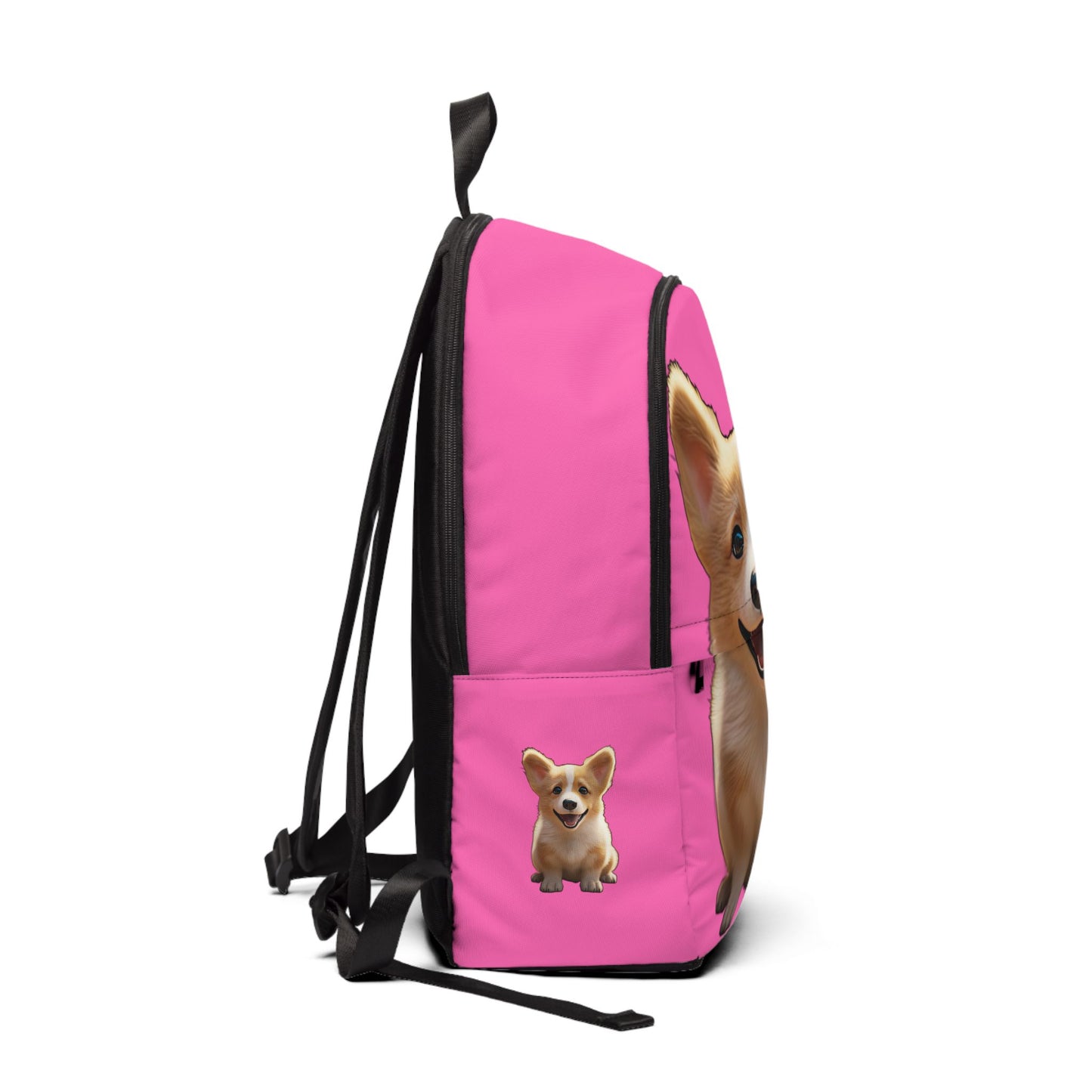 Sweetness Hot Pink Backpack — Cute Corgi Puppy Rucksack