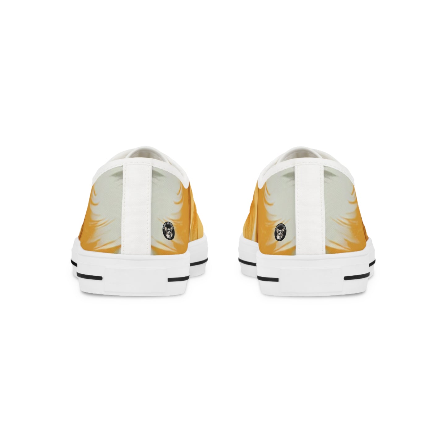 Hello Corgi Portrait Men’s Golden Fur Casual Canvas Low Top Sneakers
