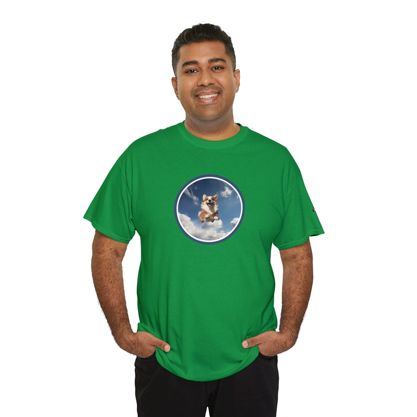 Flying Corgi - Unisex Heavy Cotton Tee