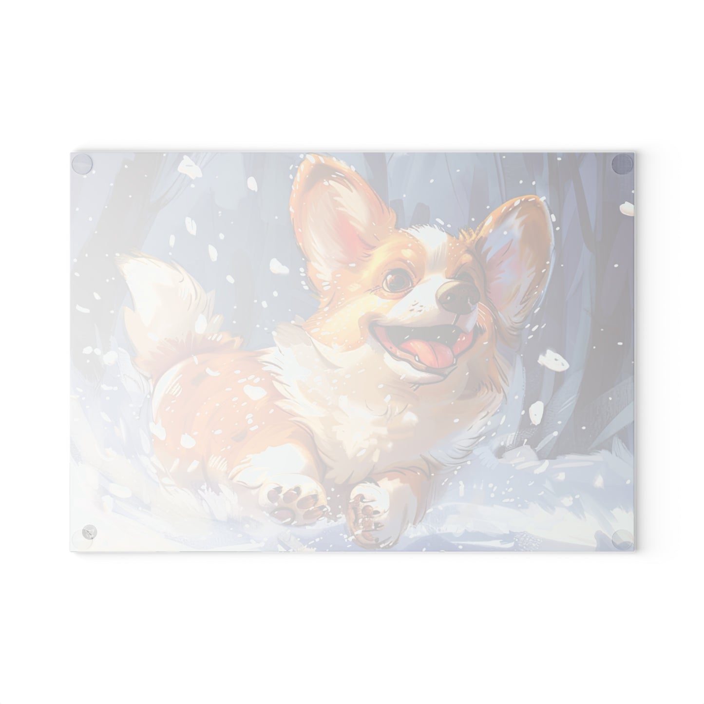 Winter Fun - Glass Cutting Board
