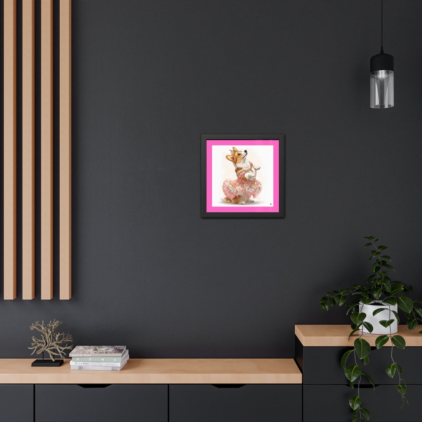 Princess Corgi Framed Print