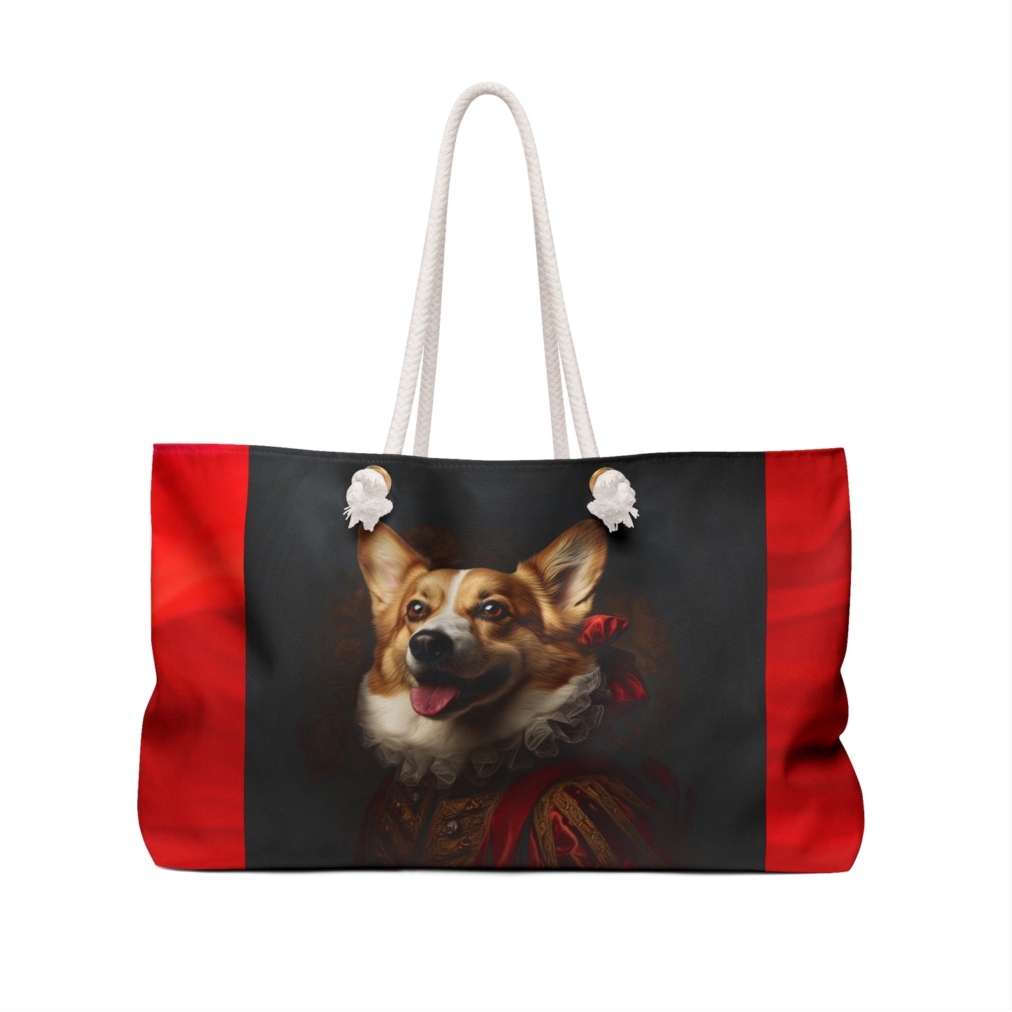 Renaissance Corgi in a Ruff Weekender Beach Bag – Historic Corgi Themed Travel Tote