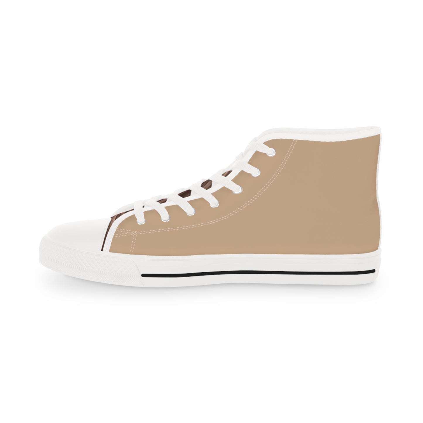 Butt What? Talk To The Butt Contemptuous Corgi Men's High Top Casual Tan Canvas Sneakers