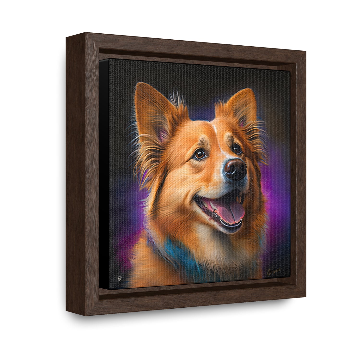 Golden Corgi - Framed on Canvas