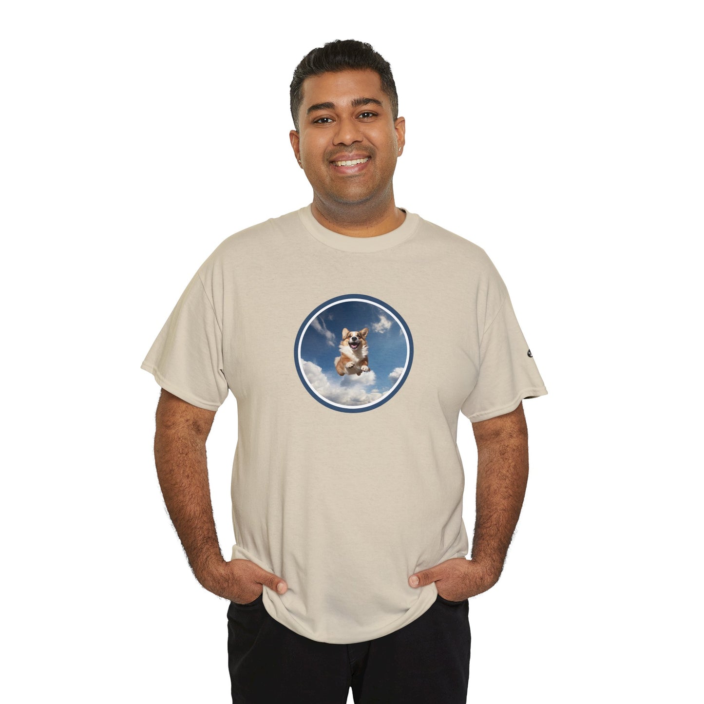 Flying Corgi - Unisex Heavy Cotton Tee