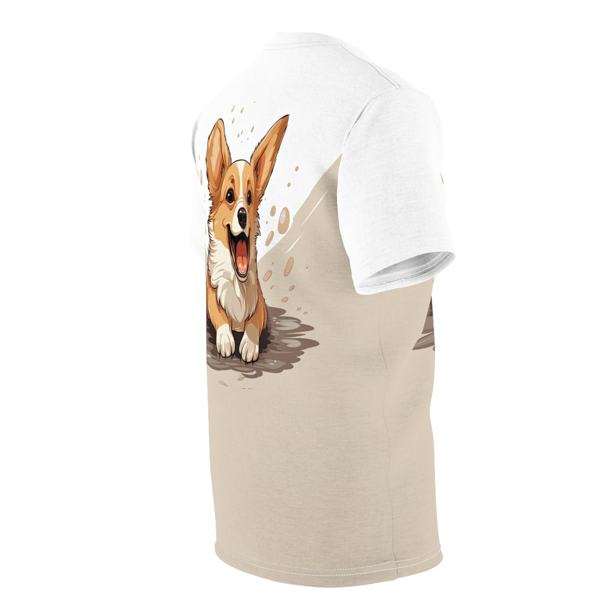 Corgi Cuteness Unisex Bold Fashion Tee - Toffee Cream & Sugar Sweetness