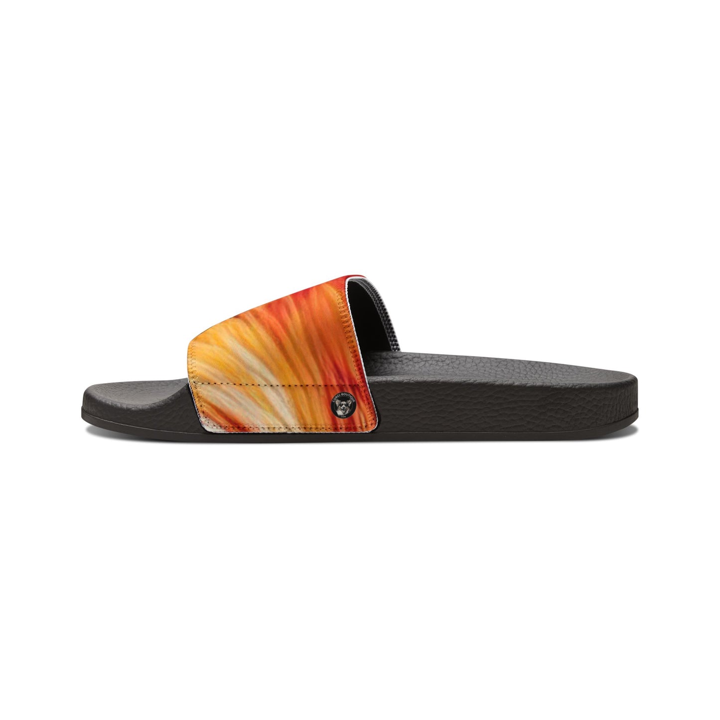 Peekaboo Corgi Vibrant Artistic Women's Casual Slide Sandals - Pool & Beach Slides