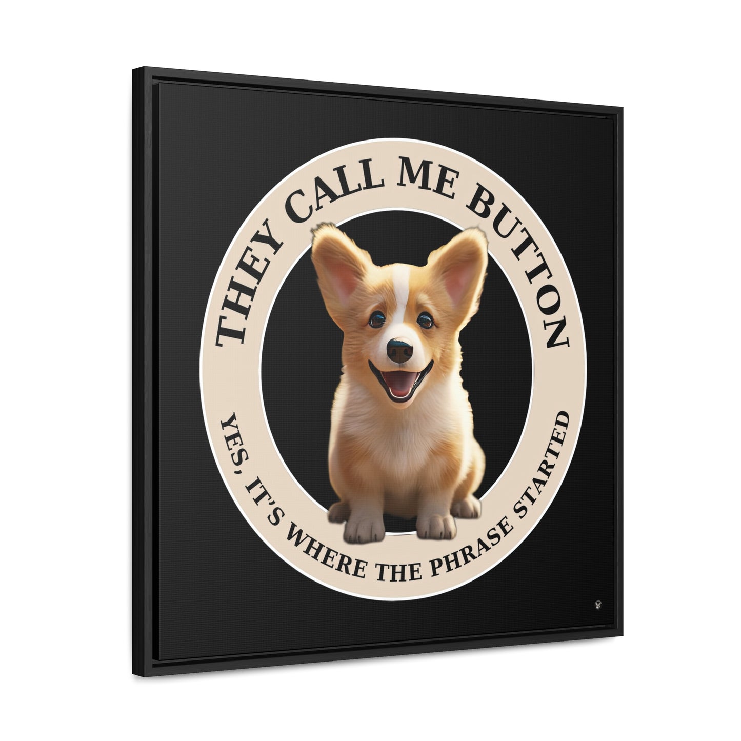 Cute as a Button - Framed on Canvas
