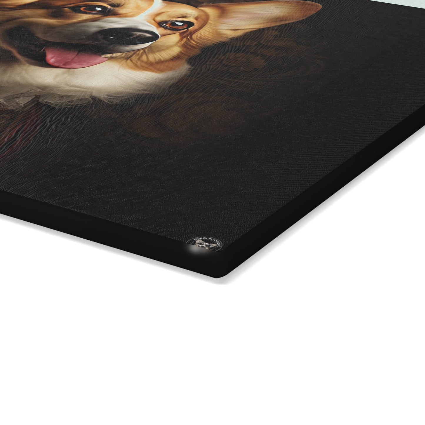 Renaissance Corgi - Glass Cutting Board