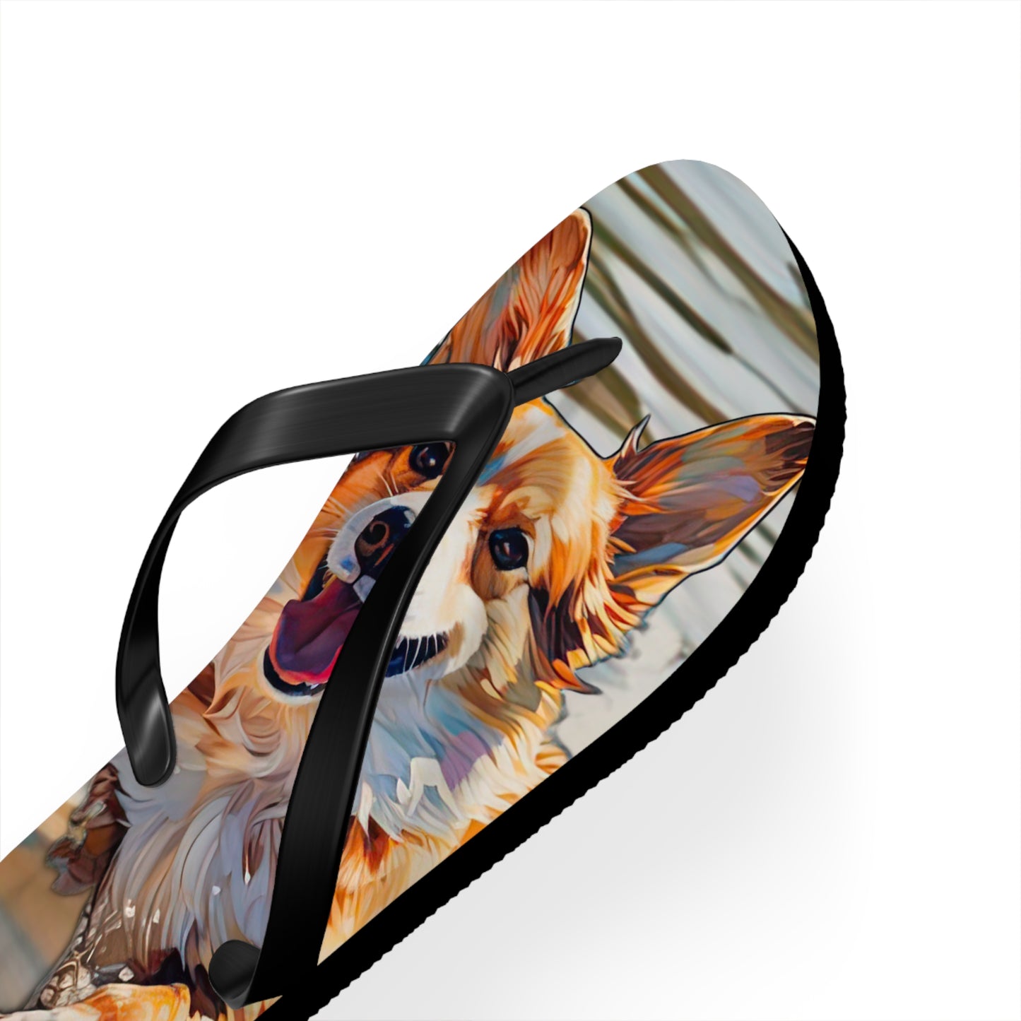 Coastal Corgi Flip-Flops