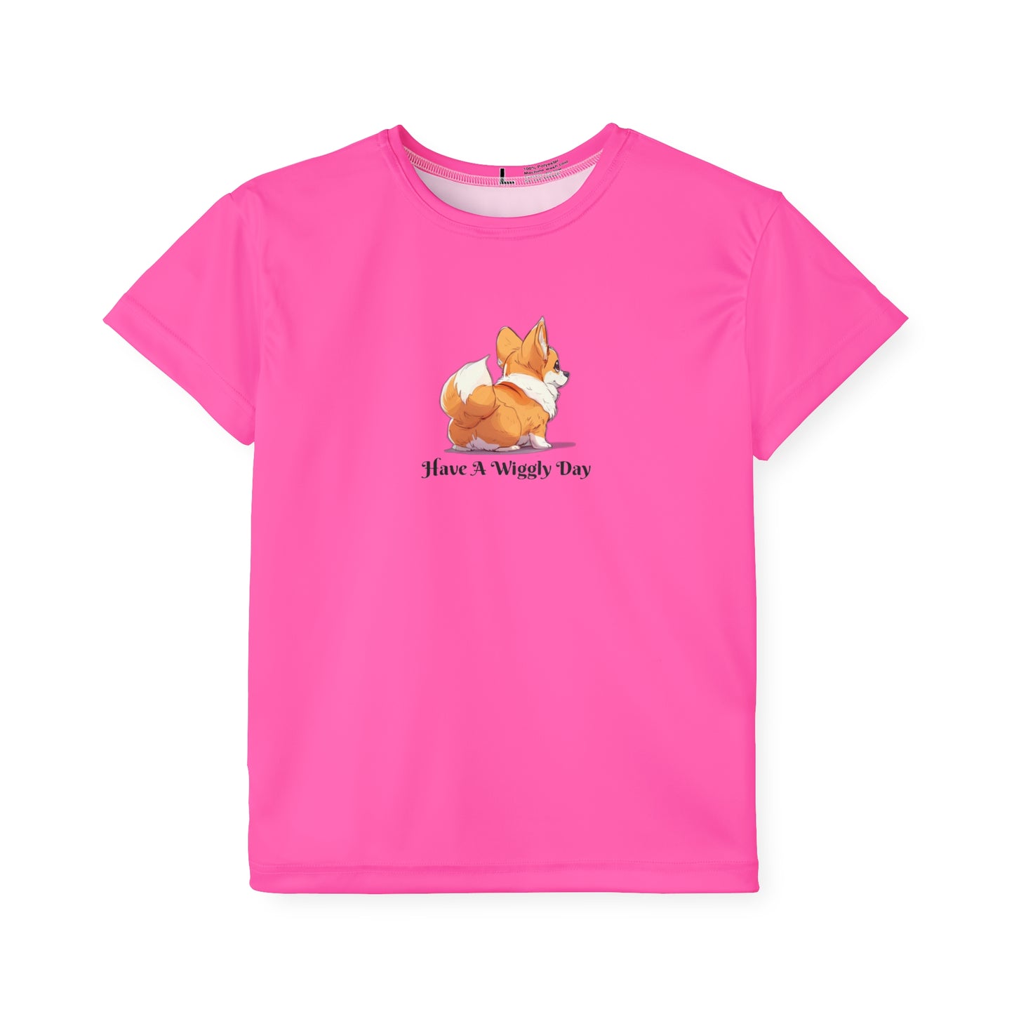 Have a Wiggly Day Kid's Sports Tee in Pink