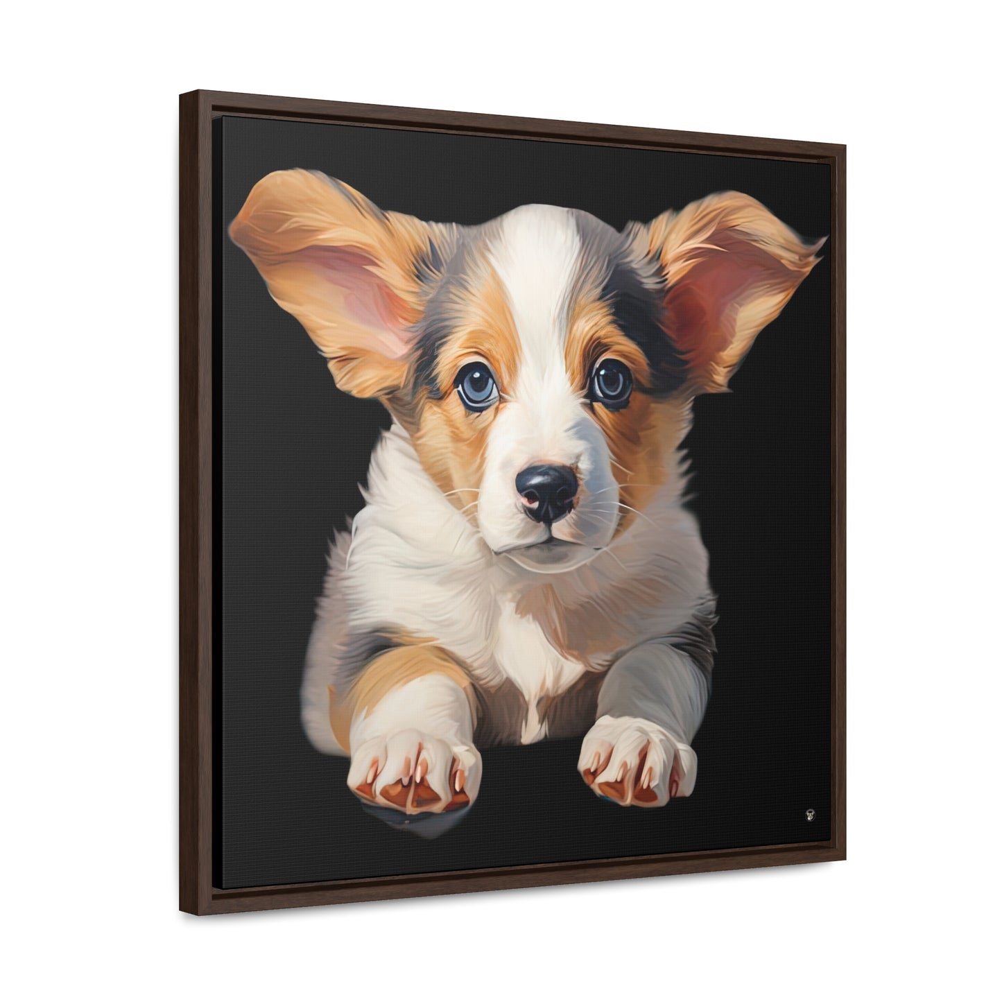Puppy Portrait - Framed on Canvas