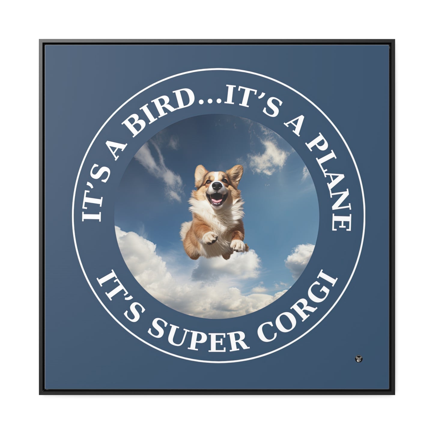 Super Corgi - Framed on Canvas