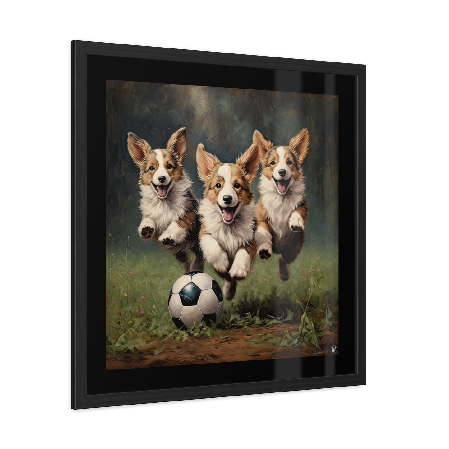 Impression encadrée Corgi Pitch