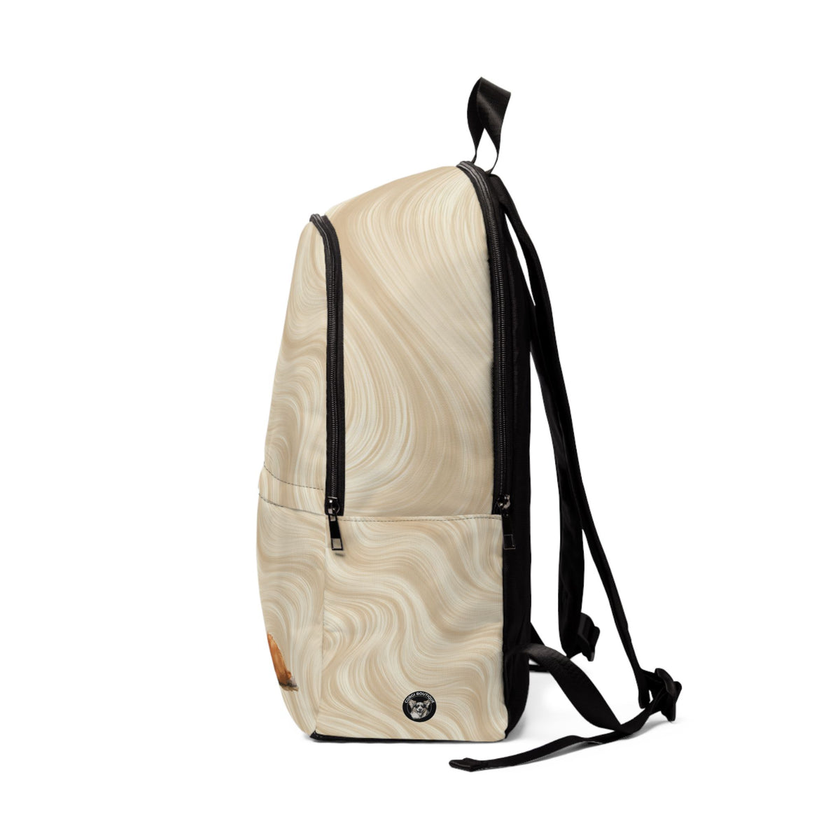 Giddy Sploot Backpack — Creamy Champagne Corgi Rucksack