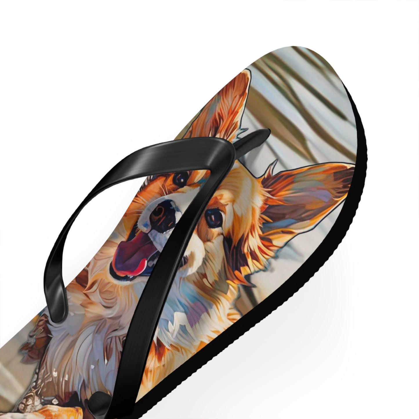 Coastal Corgi Flip-Flops