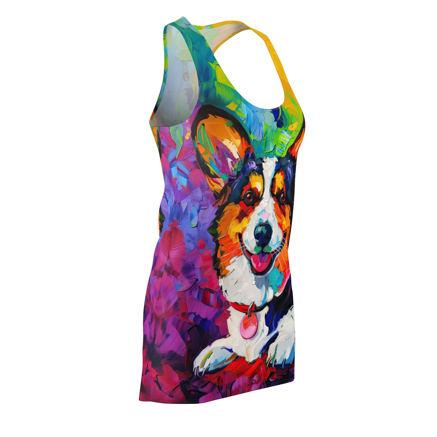 Colorful Cardigan - Racerback Dress