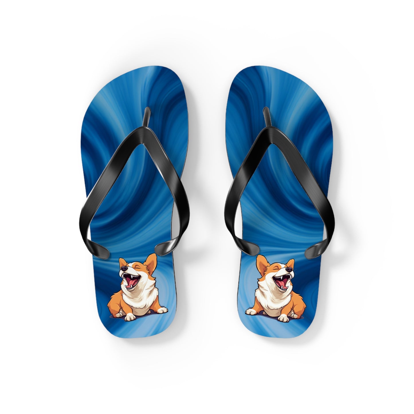 Comical Corgi Flip-Flops