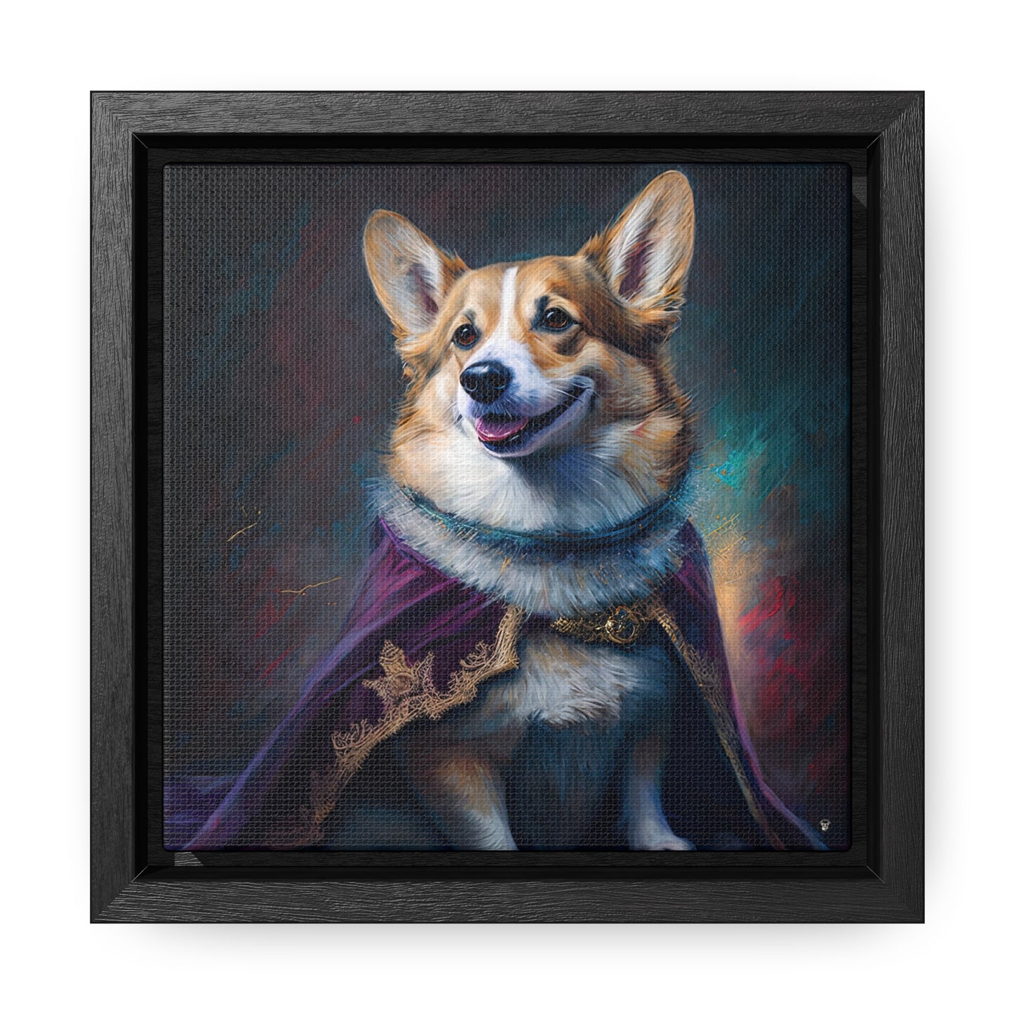 Corgi Royalty - Framed on Canvas
