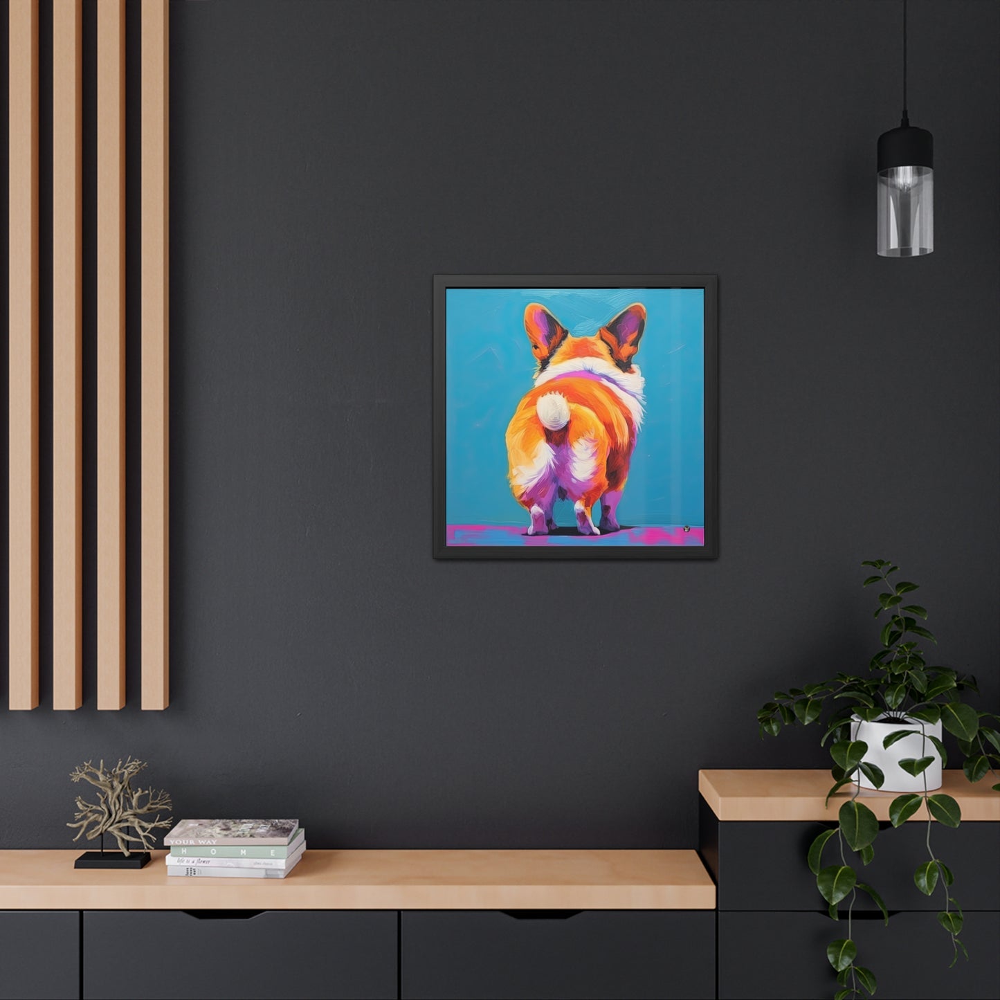 Impression encadrée "Corgi Butt"