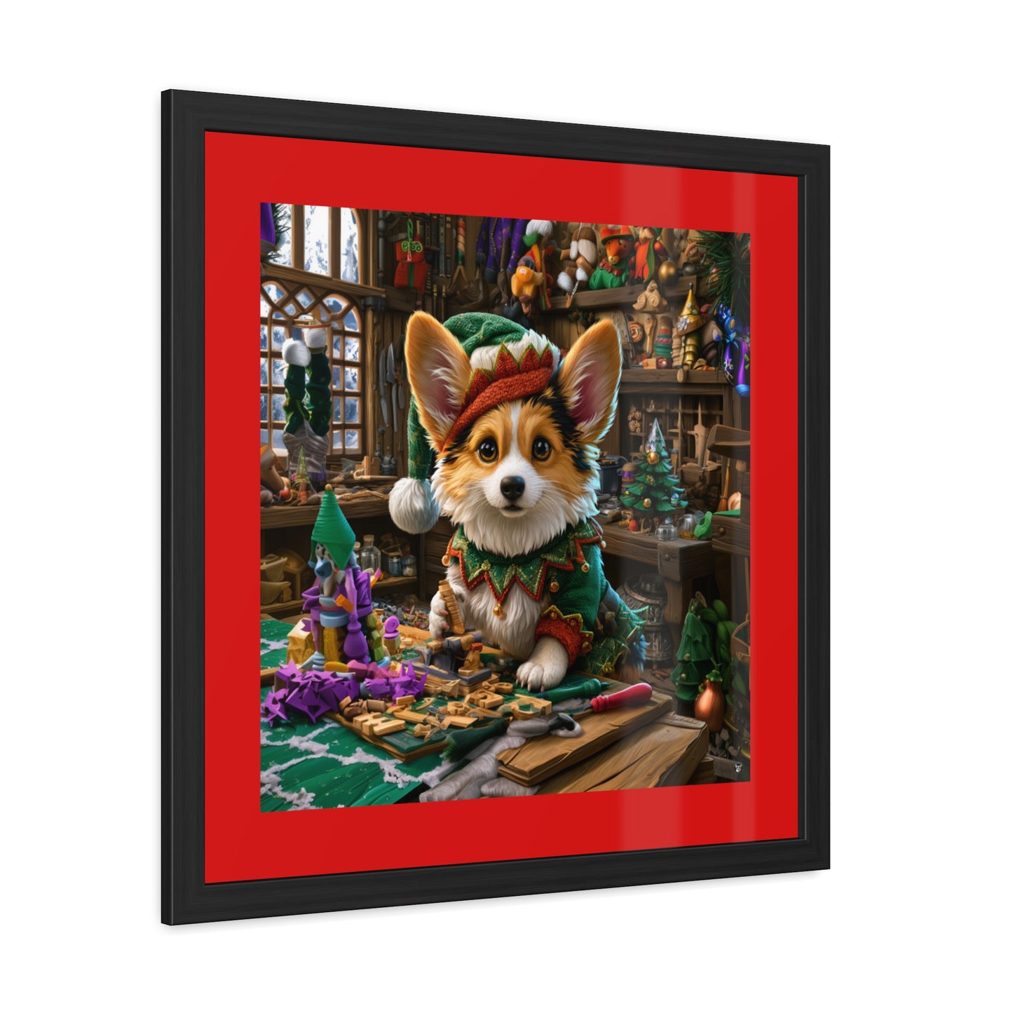 Santa's Little Helper Framed Print